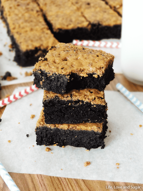 Fudgy Brownies with Crunchy Butterfinger Crust