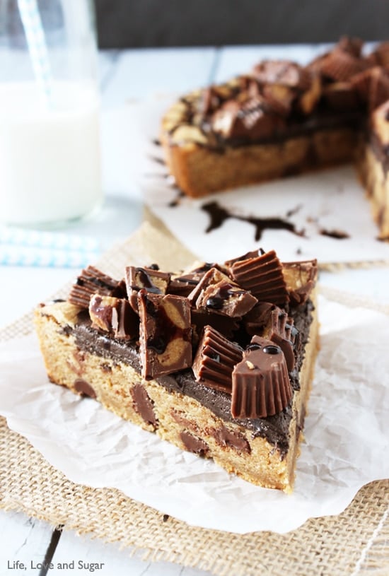 Reese's Peanut Butter Chocolate Chip Cookie Cake