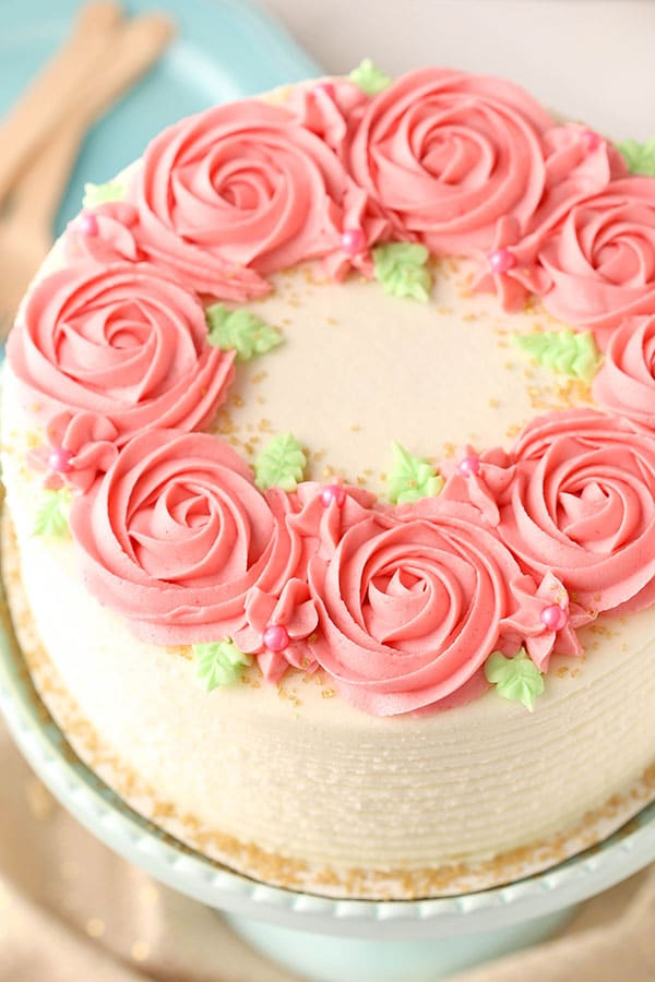 Raspberry Almond Layer Cake - Life Love and Sugar