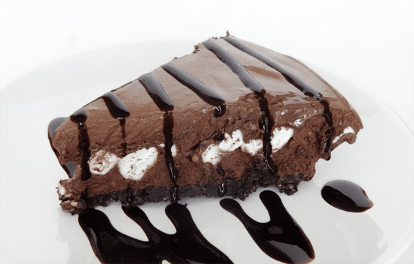 Image of a Slice of Baileys Hot Chocolate Ice Cream Pie