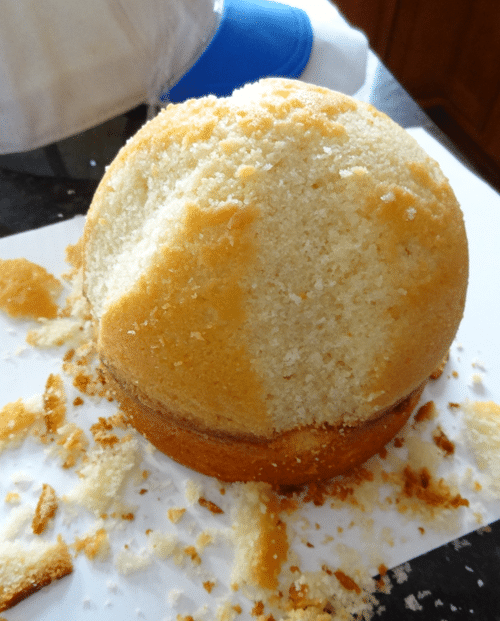 The Cake Carved into a Circular Shape to Resemble that of a Baseball Cap