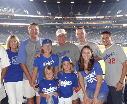 My Family Posing Together in Our Dodgers Attire