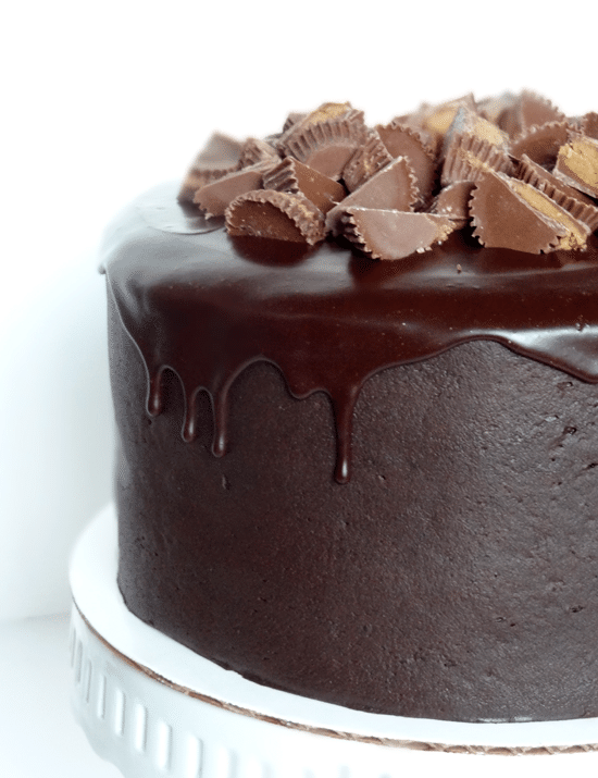 Peanut Butter and Chocolate Cake with Reese's