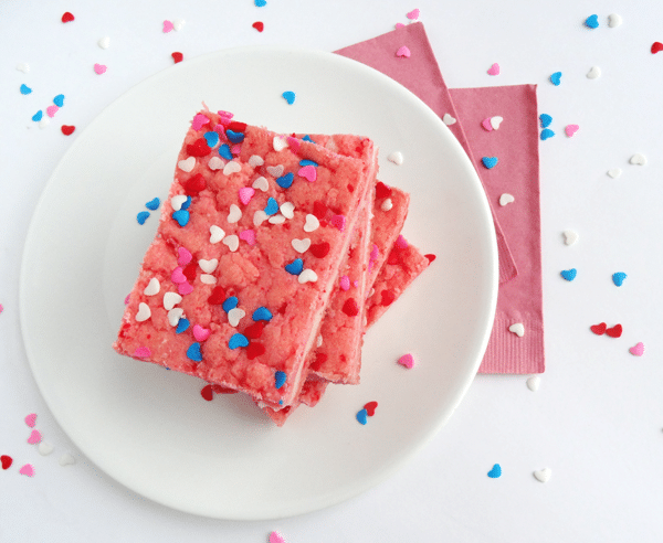 Valentine's Day Strawberry Cream Cheese Bars