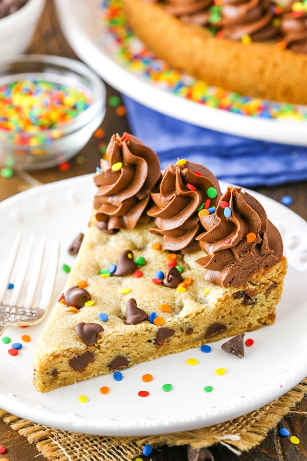 Slice of Chocolate Chip Cookie Cake