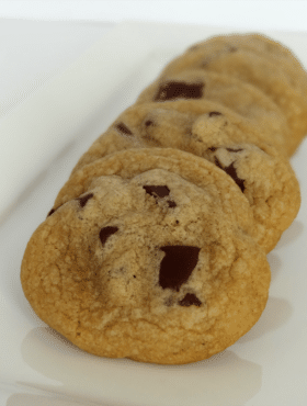 Chocolate Chip Cookies on white plate