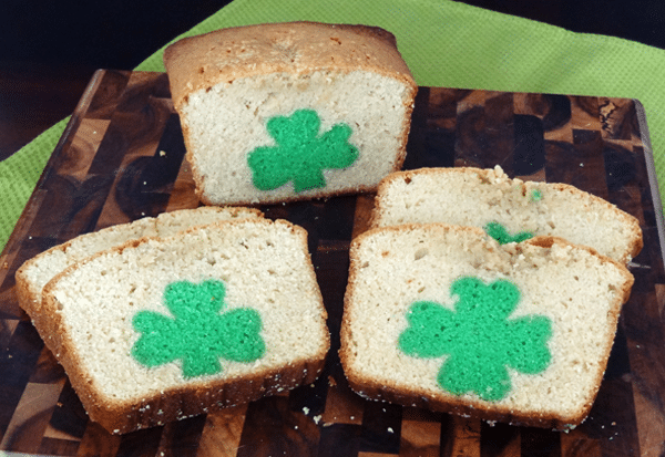 St. Patrick's Day Peek A Boo Pound Cake Image of Slices of St. Patrick's Day Peek A Boo Pound Cake