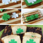 Multiple Images of St. Patrick's Day Peek A Boo Pound Cake steps