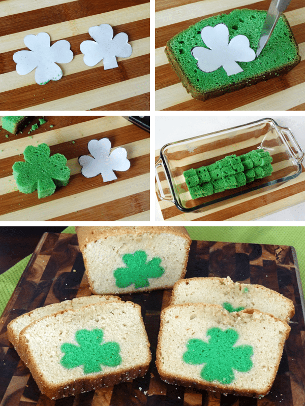 Image of the Shamrocks for St. Patrick's Day Peek A Boo Pound Cake