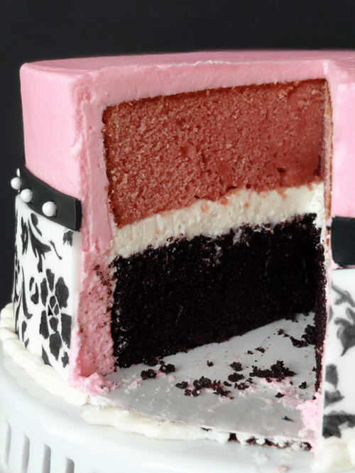 Neapolitan Cake Chocolate Strawberry Cake With Vanilla Buttercream