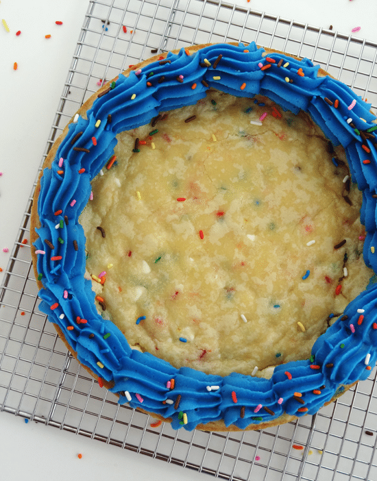 Funfetti Cake Batter White Chocolate Chip Cookie Cake