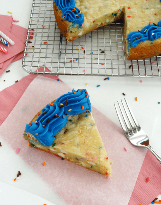 Funfetti Cake Batter White Chocolate Chip Cookie Cake