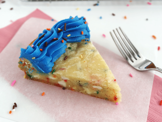 Funfetti Cake Batter White Chocolate Chip Cookie Cake