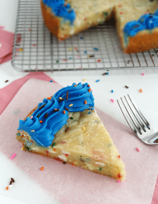 Funfetti Cake Batter White Chocolate Chip Cookie Cake