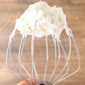 image of Homemade Whipped Cream on whisk
