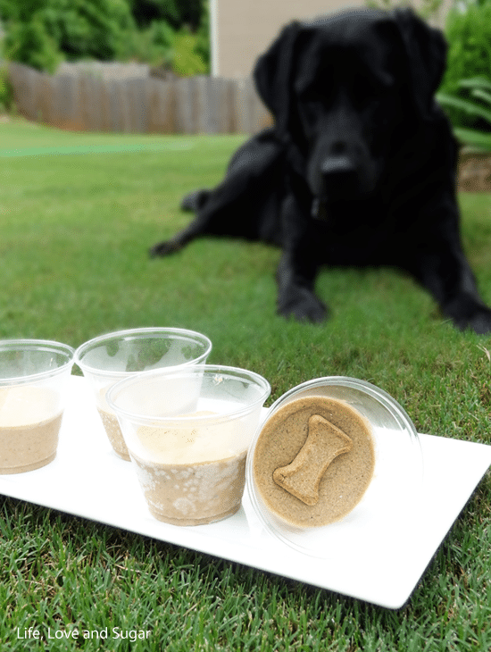 Frozen Peanut Butter Banana Dog Treats