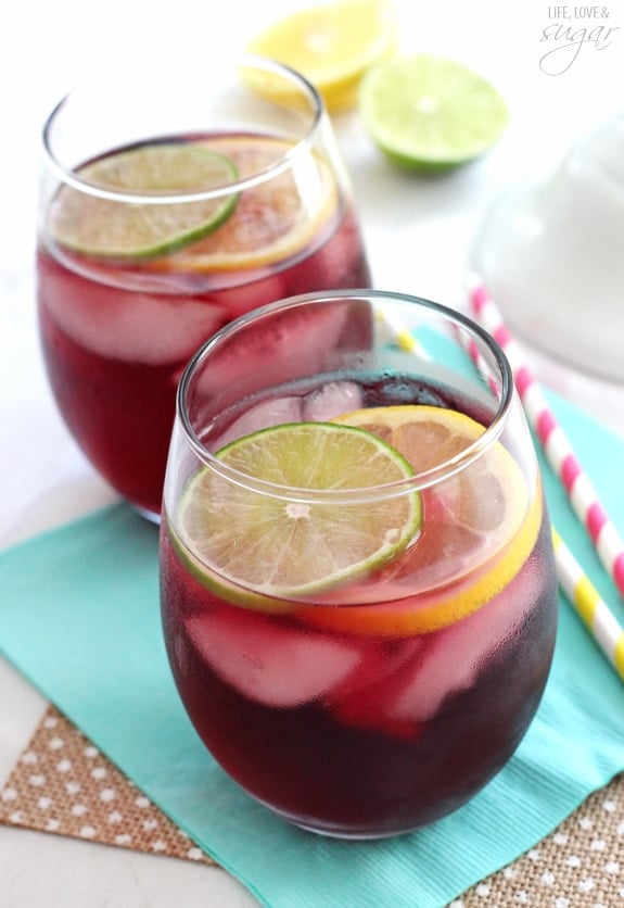 Two glasses of Classic Red Wine Sangria