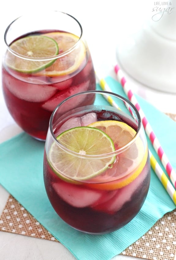 Two glasses of Classic Red Wine Sangria