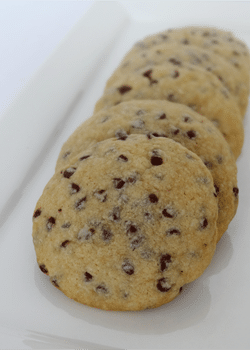 Cookies and Cups Favorite Chocolate Chip Cookies on white plate