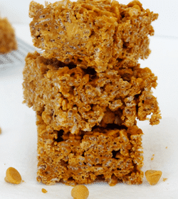 Double Pumpkin Butterscotch Rice Krispies stacked