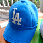 A Homemade Blue LA Dodgers Baseball Cap Cake