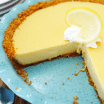 Lemon Ice Box Pie in pie plate