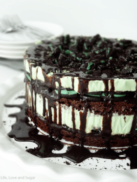 Mint Oreo Brownie Ice Cream Cake