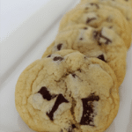 Chocolatey NY Times Cookies Arranged on a Long, Narrow Plate