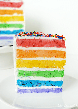 Rainbow Ice Cream Cake