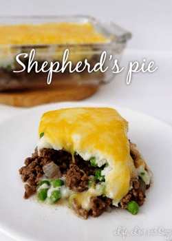Shepherd's Pie on white plate