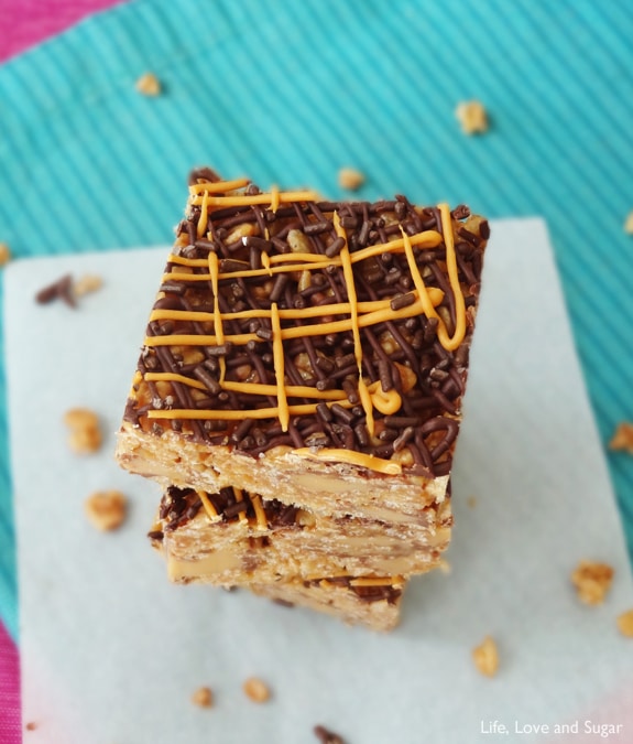 Caramel Rolo Rice Krispie Treats