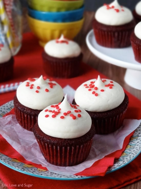 Red Velvet Cupcakes with Cream Cheese Frosting