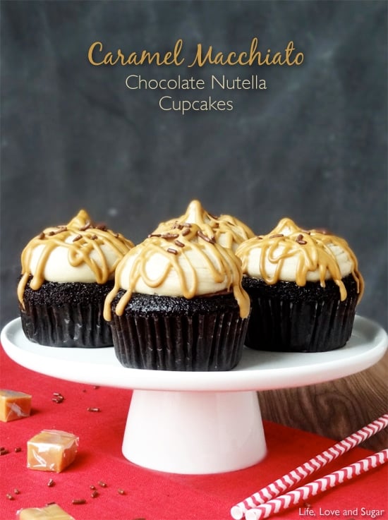 Caramel Macchiato Chocolate Nutella Cupcakes!