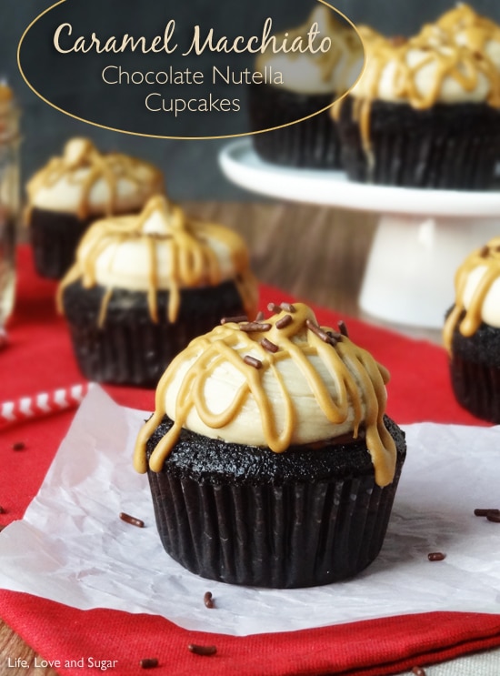 Caramel Macchiato Chocolate Nutella Cupcakes!