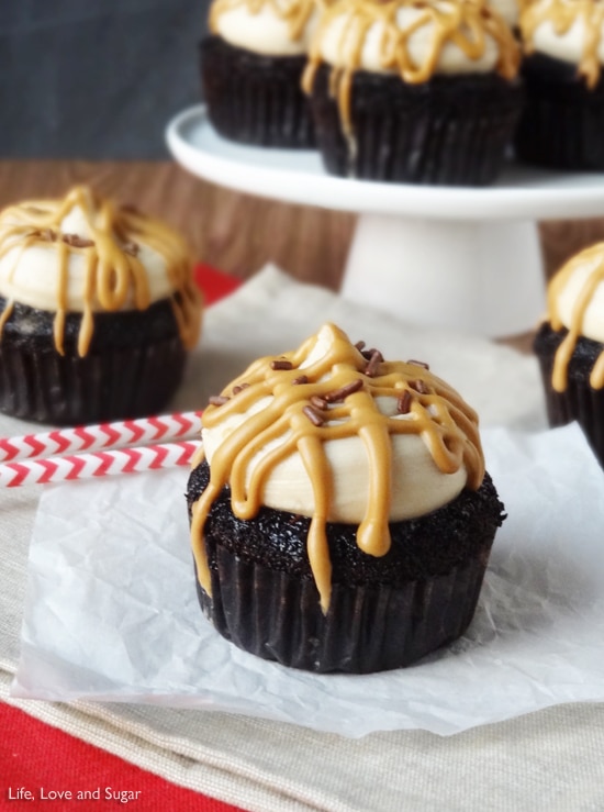 Caramel Macchiato Chocolate Nutella Cupcakes!