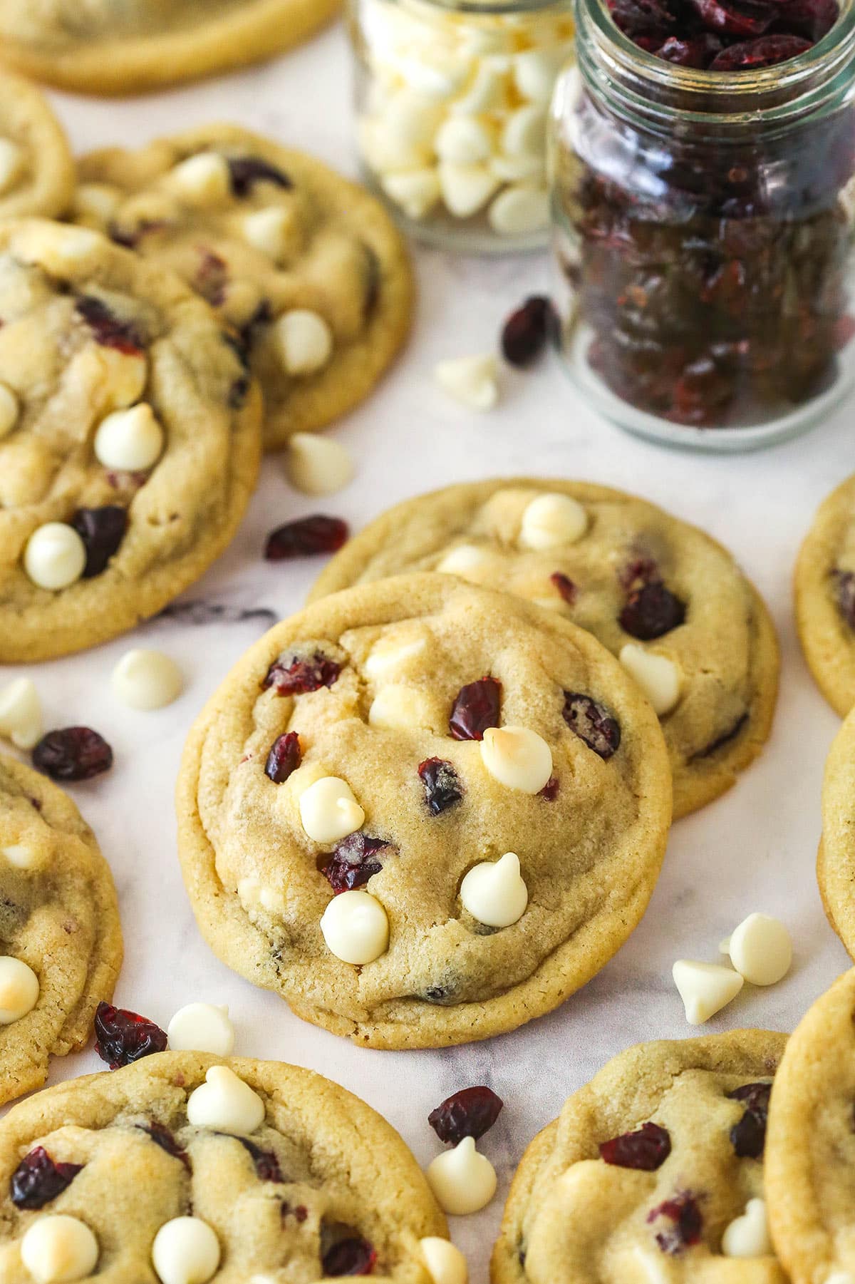 Cranberry White Chocolate Chip Cookies | Life Love & Sugar