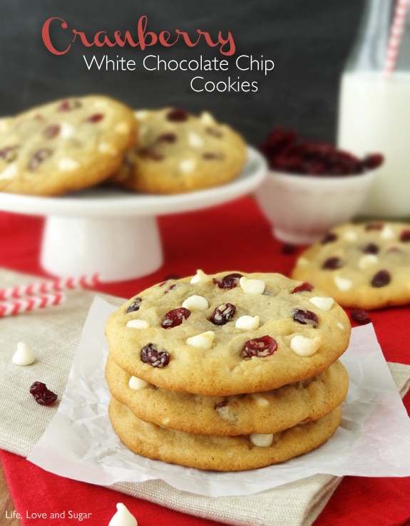 White Chocolate Chip Cookies With Cranberries