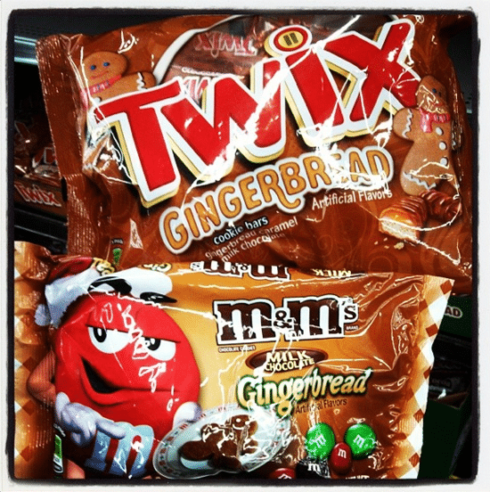 Day in the life - gingerbread M&Ms and gingerbread Twix