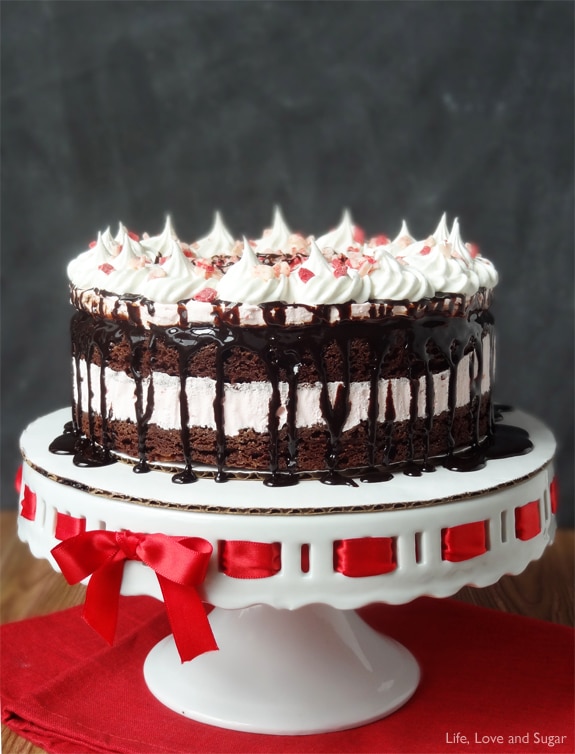 Peppermint Brownie Ice Cream Cake