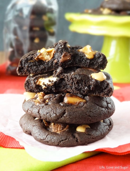 Snickers Chocolate Cookies | Life, Love and Sugar | #fbcookieswap