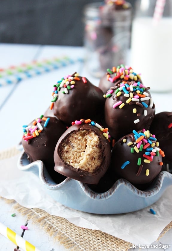 M&M'S Peanut Butter and Jelly Cake Pops 