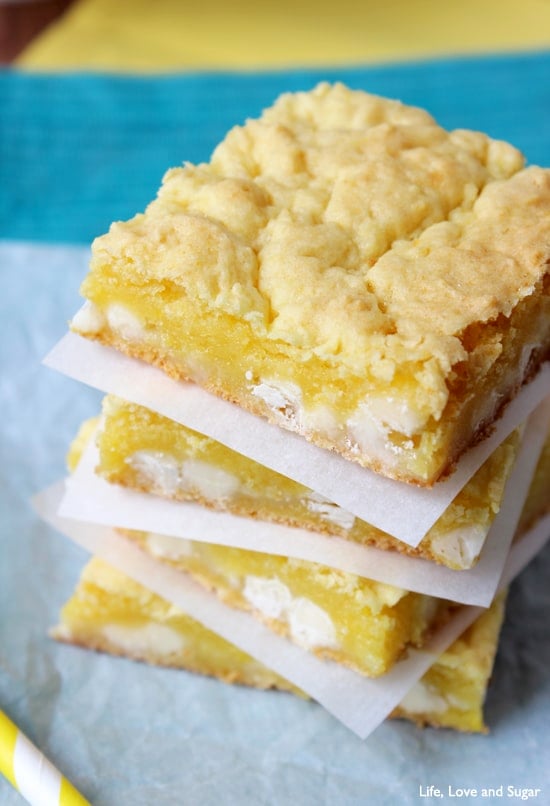 Lemon White Chocolate Gooey Bars