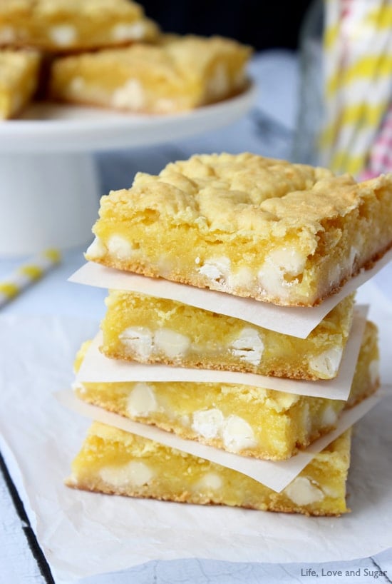 Lemon White Chocolate Gooey Bars