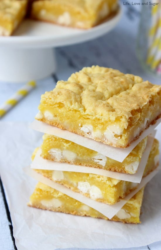 Lemon White Chocolate Gooey Bars