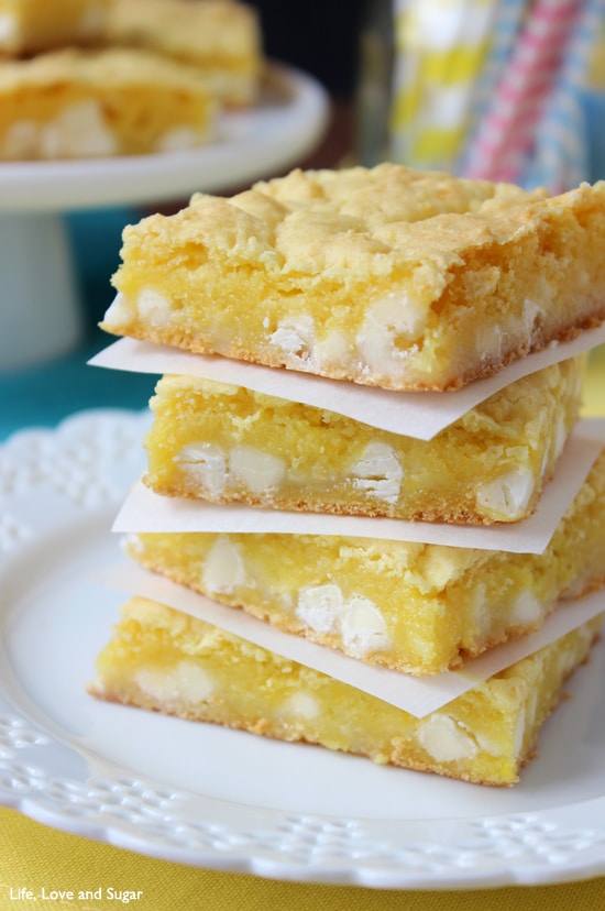 Lemon White Chocolate Gooey Bars