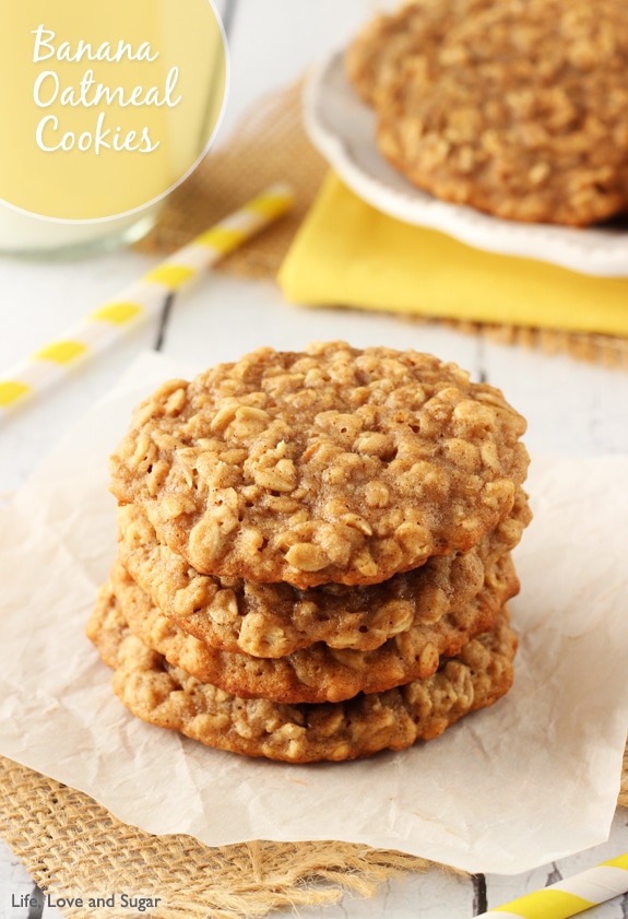 Moist And Chewy Banana Oatmeal Cookies Healthy Oatmeal Cookies