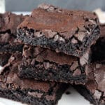 Easy Homemade Brownies stacked
