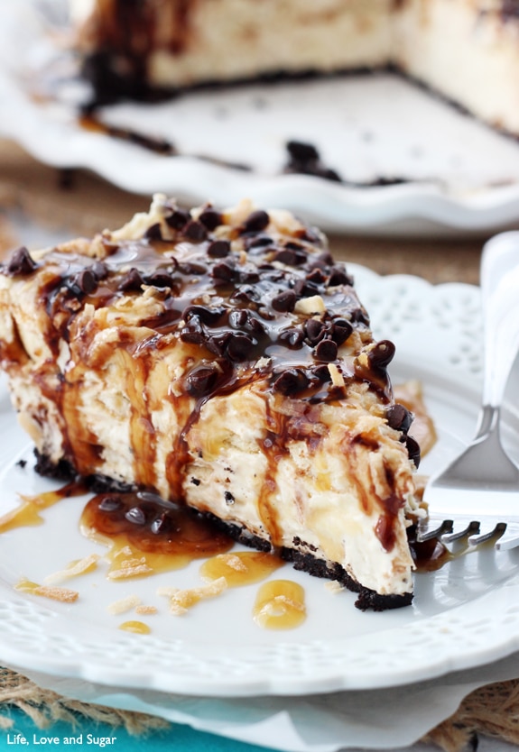 No Bake Samoa Cheesecake