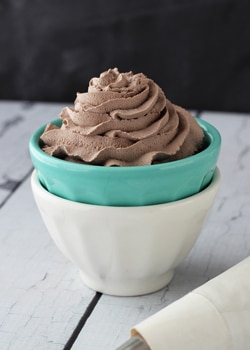 Baileys Chocolate Whipped Cream in a bowl