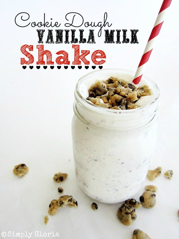 Cookie Dough Vanilla Milkshake by Simply Gloria